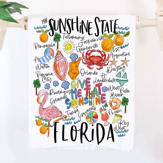 State of Florida Tea Towel