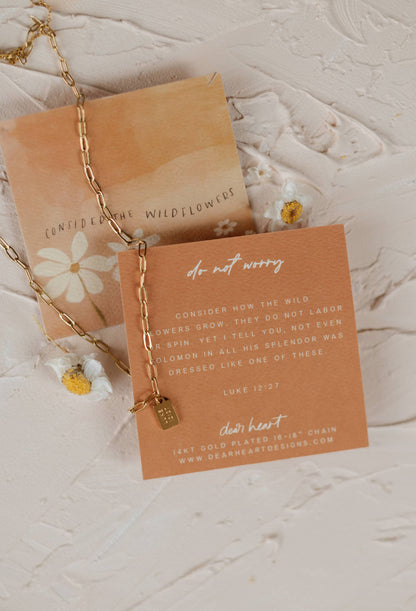 Do Not Worry Mini Tag Necklace | Christian Jewelry