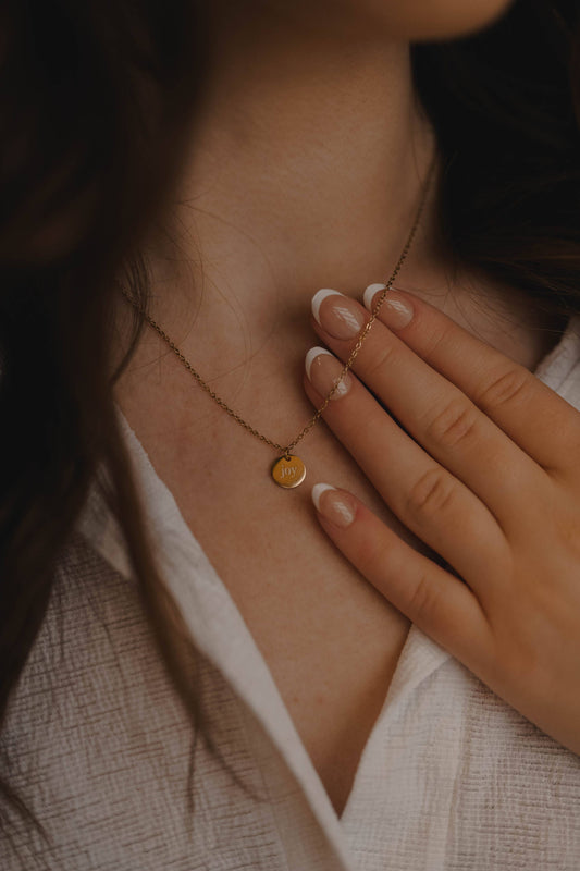Joy Disc Necklace | Christian Jewelry