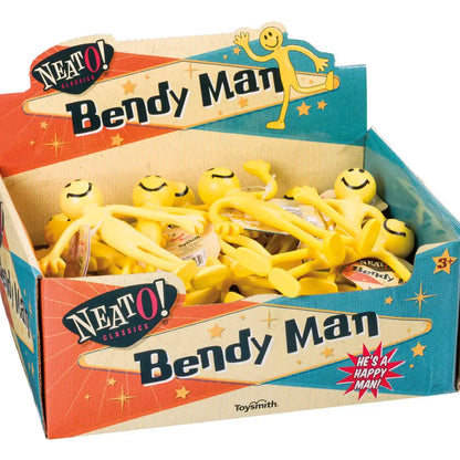 Neato! Smiley Bendy Man 5", Desktop or Dashboard Toy-Retro
