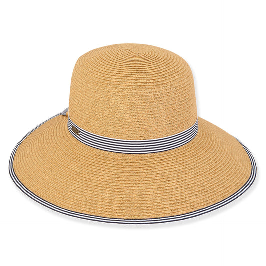 Sun 'N' Sand - Tan, Paperbraid Backless, Brim 4"