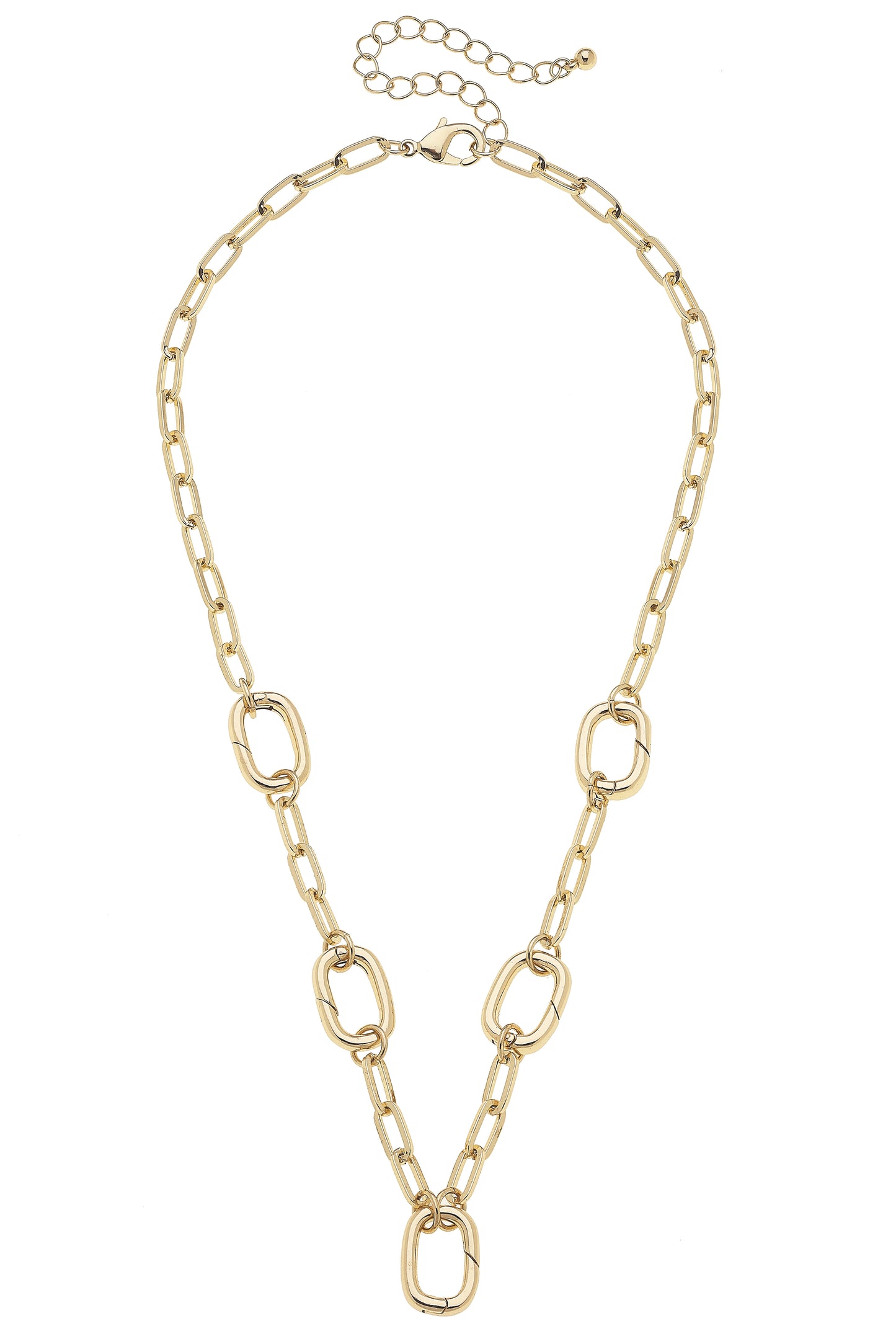 Avery Multi-Charm Necklace Base in Shiny Gold 18.5" Adjustable