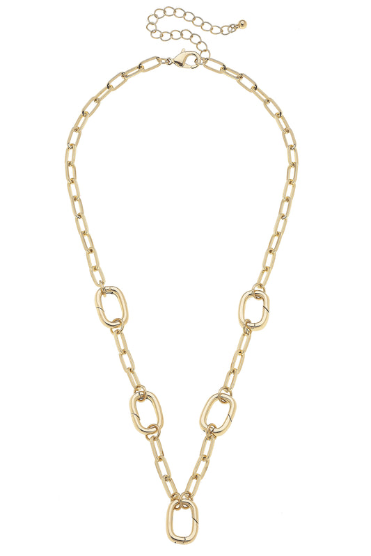 Avery Multi-Charm Necklace Base in Shiny Gold 18.5" Adjustable