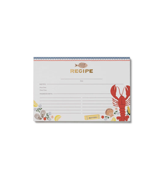 Pack of 12 Seaside Recipe Cards