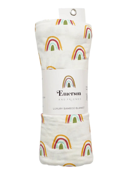 Rainbow Bamboo Baby Blanket Baby Gift Swaddle Blanket