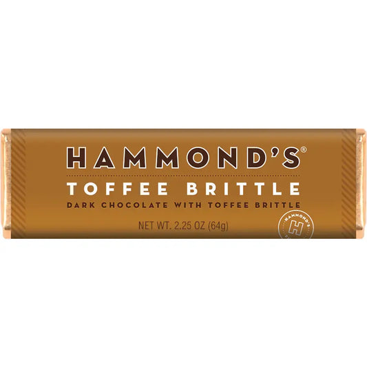 Natural Toffee Brittle Dark Chocolate Candy Bar