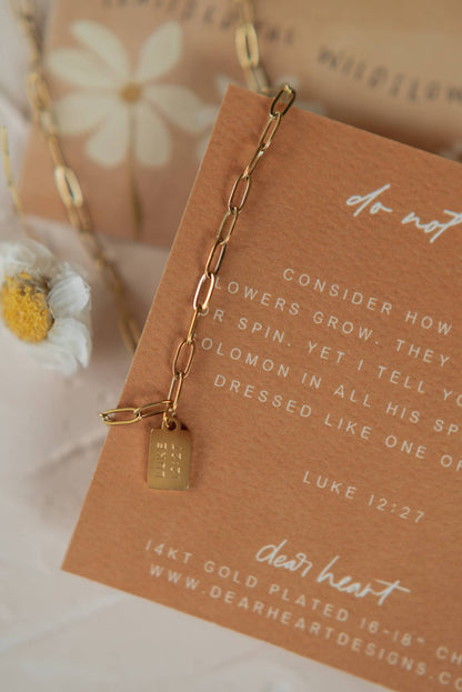 Do Not Worry Mini Tag Necklace | Christian Jewelry