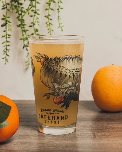 Freehand Freddie Pint Glass