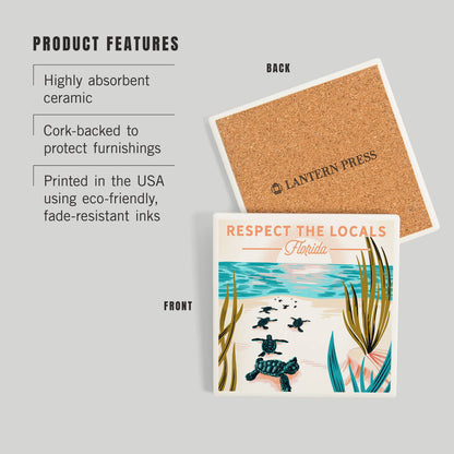 Ceramic Coaster Florida, Courageous Explorer Collection, …