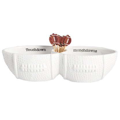 Mud Pie-Football Toothpick Server Set