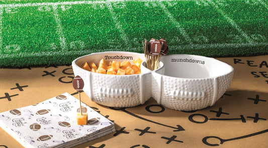 Mud Pie-Football Toothpick Server Set