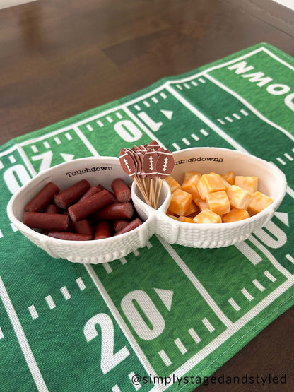 Mud Pie-Football Toothpick Server Set