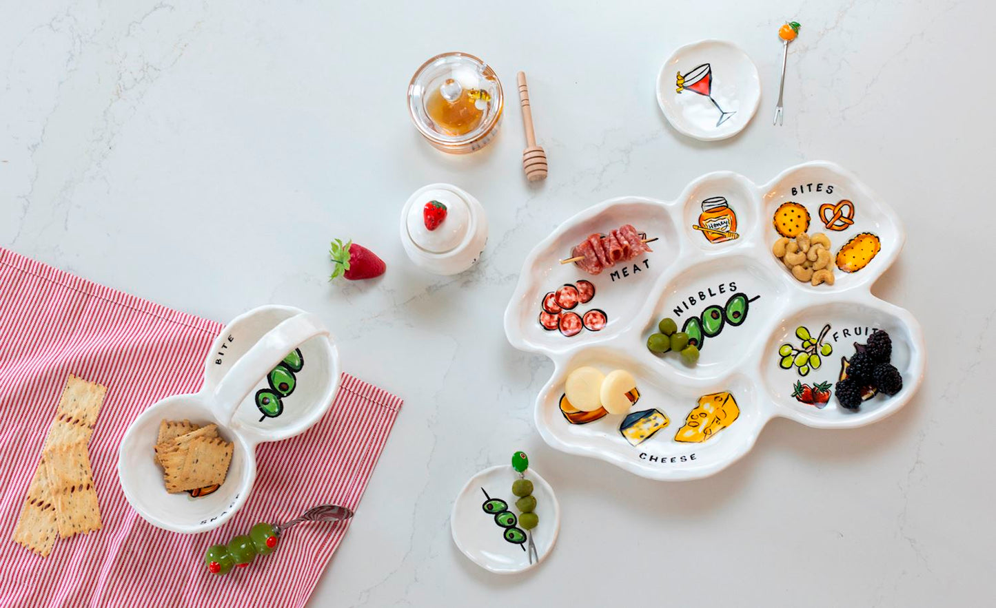 Mud Pie-Sectioned Charcuterie Platter