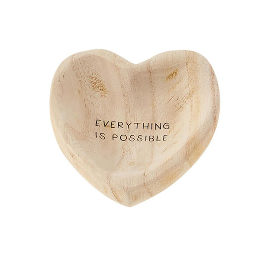 Mud Pie- Wood Heart Trinket