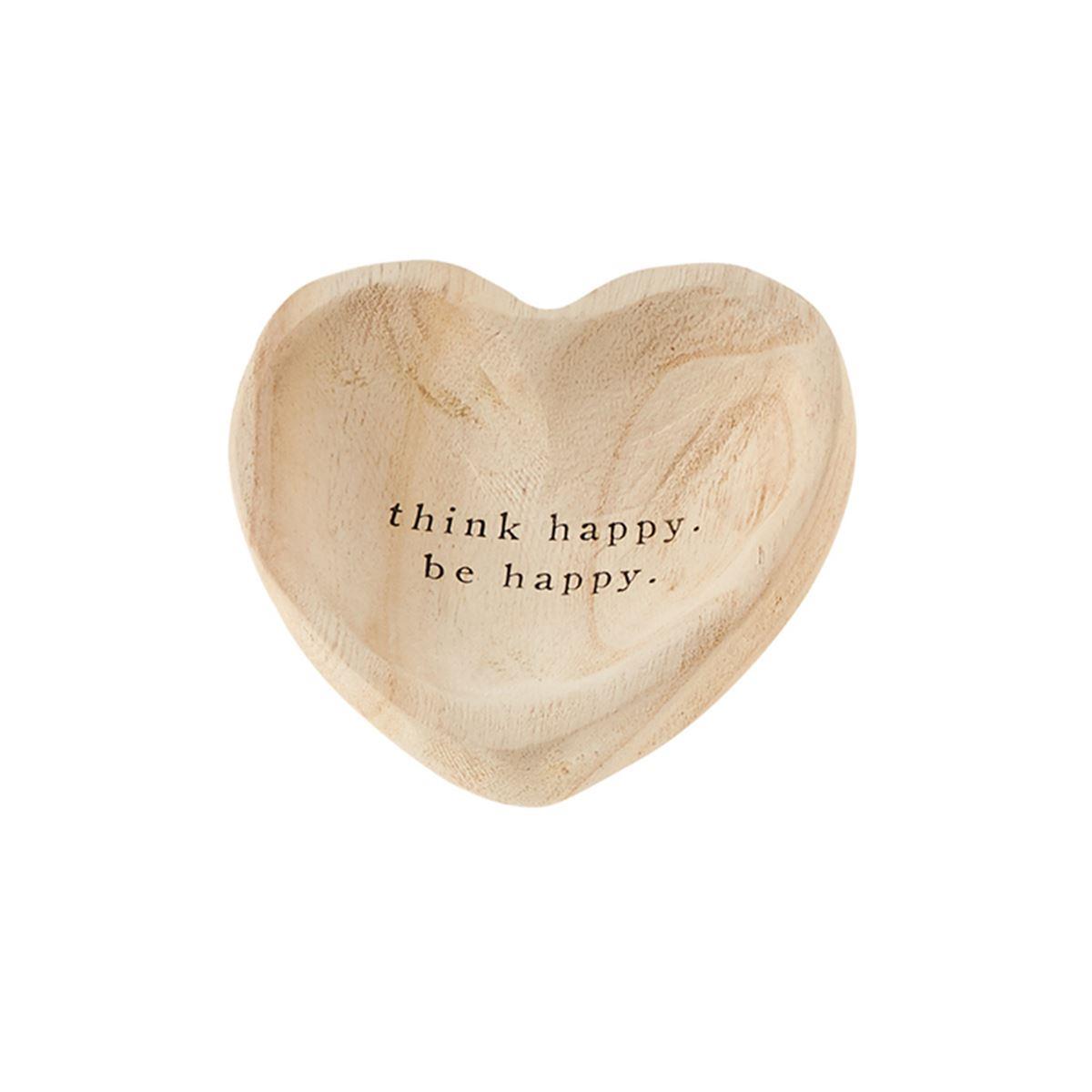 Mud Pie- Wood Heart Trinket