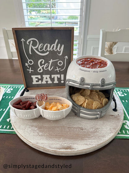 Mud Pie-Football Helmet Chip & Dip