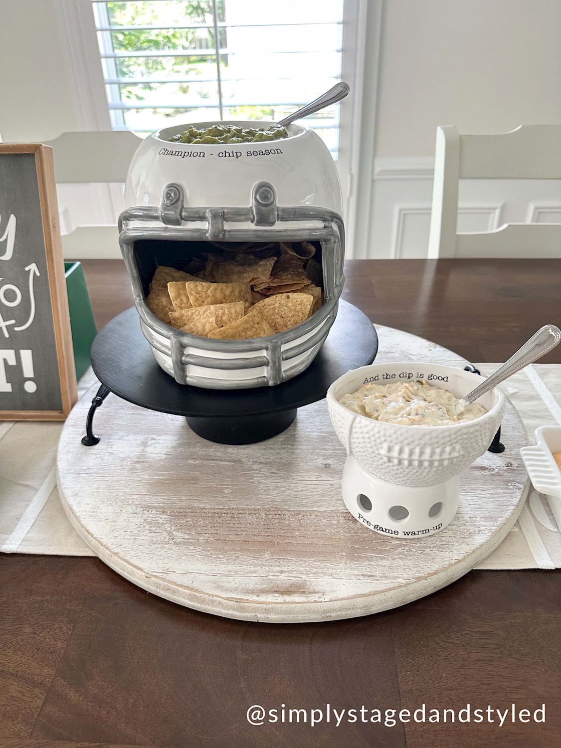 Mud Pie-Football Helmet Chip & Dip