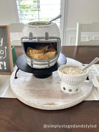 Mud Pie-Football Helmet Chip & Dip