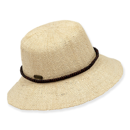 Sun 'N' Sand - Natural, Paper Straw Bucket, Brim 2.75"