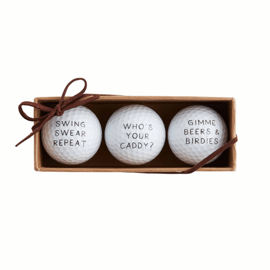 Mud Pie - WHO'S YOUR CADDY GOLF BALL SET