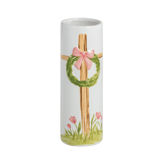 Blue Cross Stem Vase