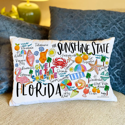 State of Florida Double Sided Lumbar Pillow