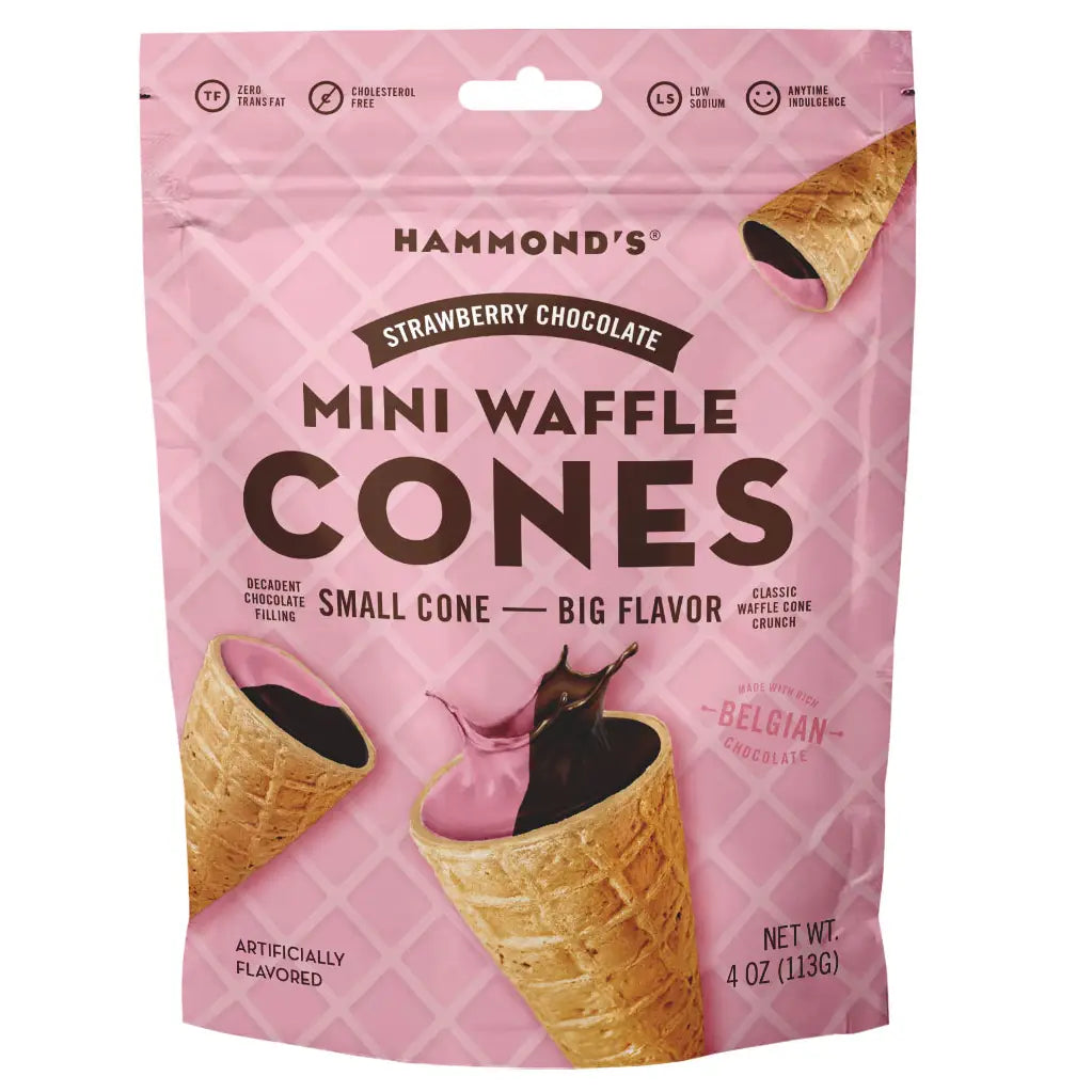 Waffle Cones Strawberry Cream