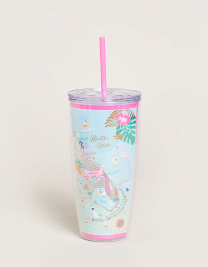 Spartina 449 - Clear Drink Tumbler 24 oz. Florida