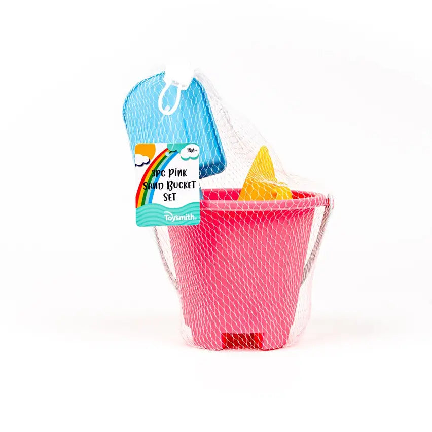 Toysmith 3-Piece Pink Sand Bucket Set