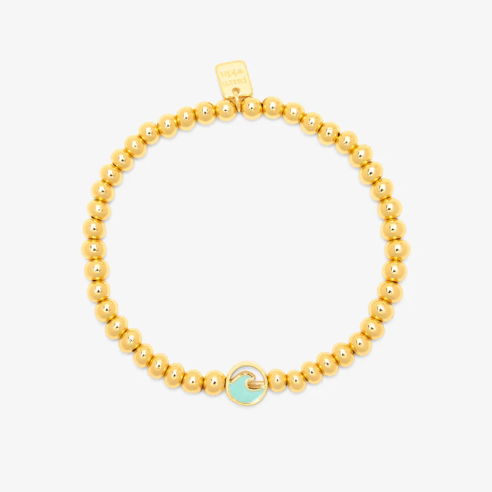 Pure Vida -  GOLD BEAD STRETCH BRACELET
