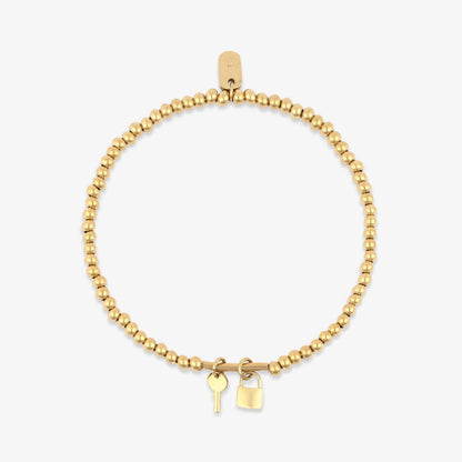 Pure Vida -  GOLD BEAD STRETCH BRACELET