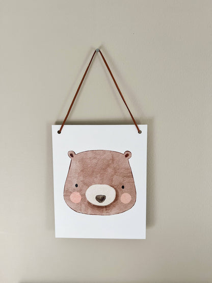Bear Hanging Wall Art | Nursery Wall Decor