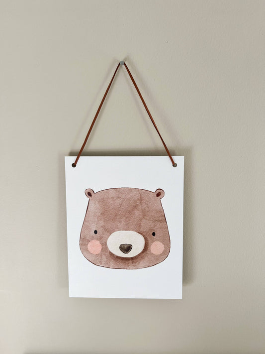 Bear Hanging Wall Art | Nursery Wall Decor