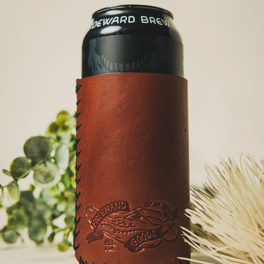 Tinker Field Leather Tallboy Koozie