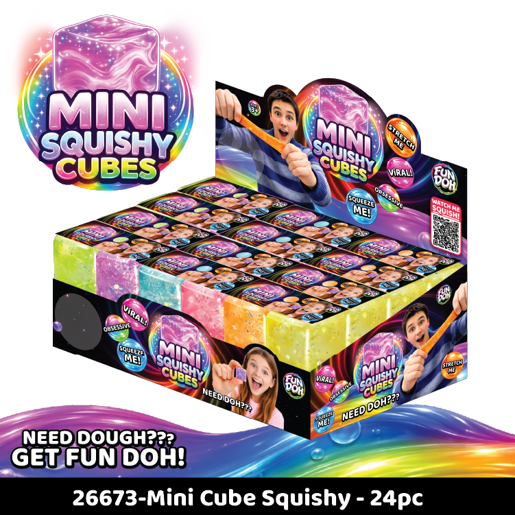 Fun Doh MINI Squishy Cube 2 Pack VIRAL Variety