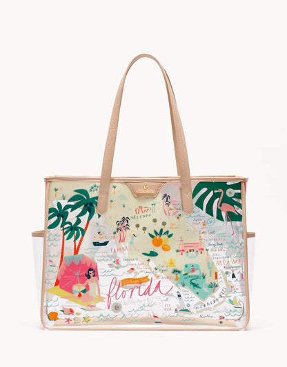 Clear Beach Tote Florida