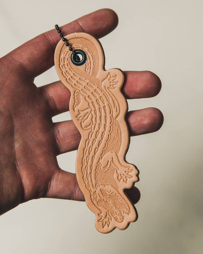 Leather Gator Keychain
