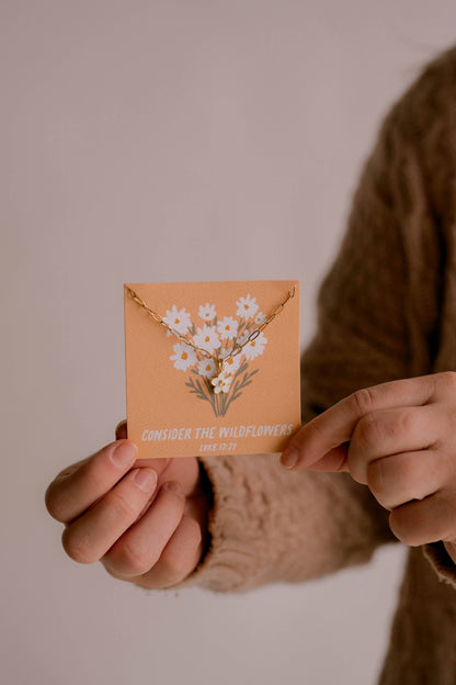 Consider The Wildflowers Charm Necklace I Christian Jewelry