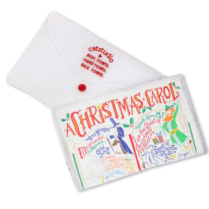 Christmas Carol Dish Towel