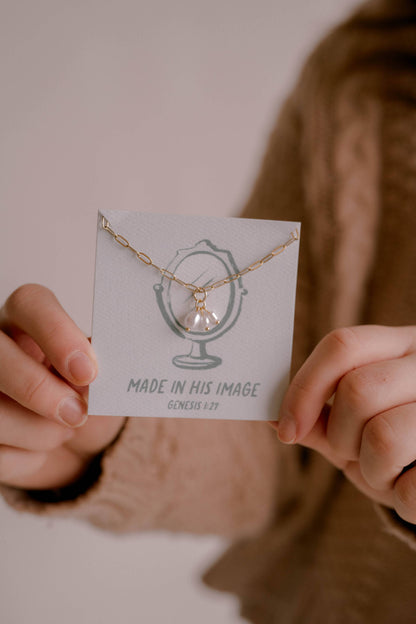 Made In His Image Charm Necklace I Christian Jewelry