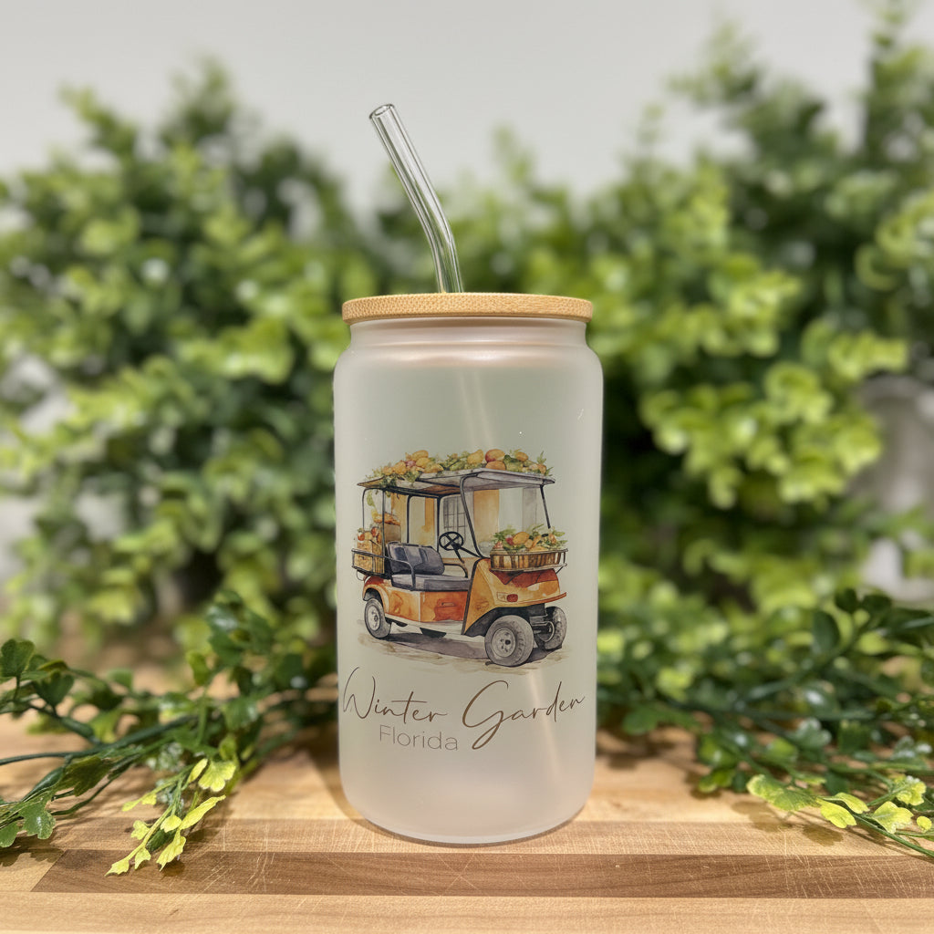 16oz Frosted Can Cup - Small Town Designs