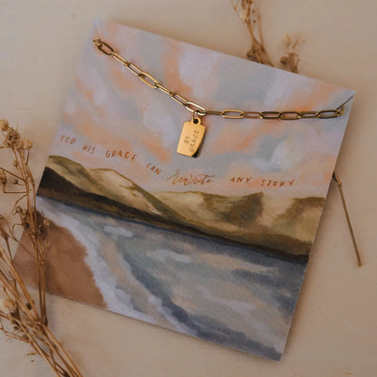 By Grace Mini Tag Necklace | Christian Jewelry