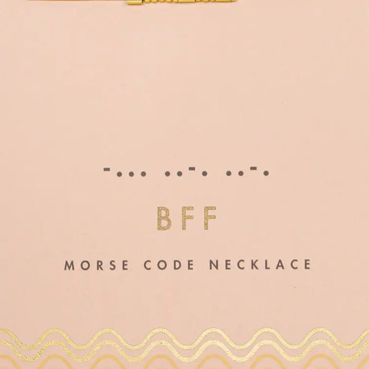 Morse Code Necklace - Gold - Bff