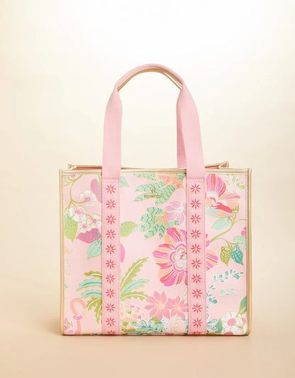 Boat Tote Flamingo Pineapple