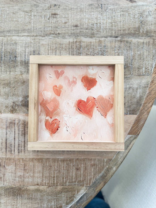 Vintage Hearts | Valentine's Day Decor, Wood Sign