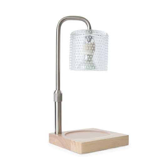 Hobnail Candle Warmer Lamp Silver