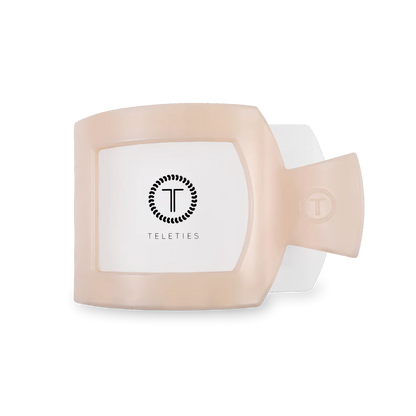 Teleties-Almond Beige Flat Square Hair Clip