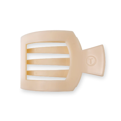 Teleties-Almond Beige Flat Square Hair Clip