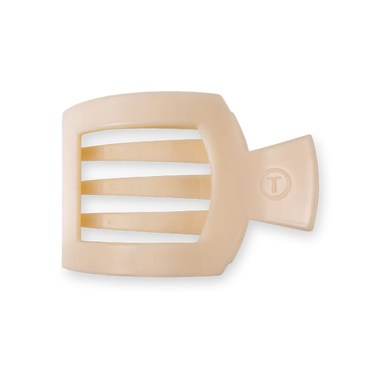 Teleties-Almond Beige Flat Square Hair Clip
