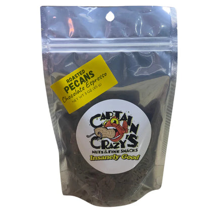 CAPTAIN CRAZY'S Ghirardelli Chocolate Espresso Roasted Pecans